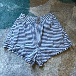 Abercrombie blue and white stripe shorts